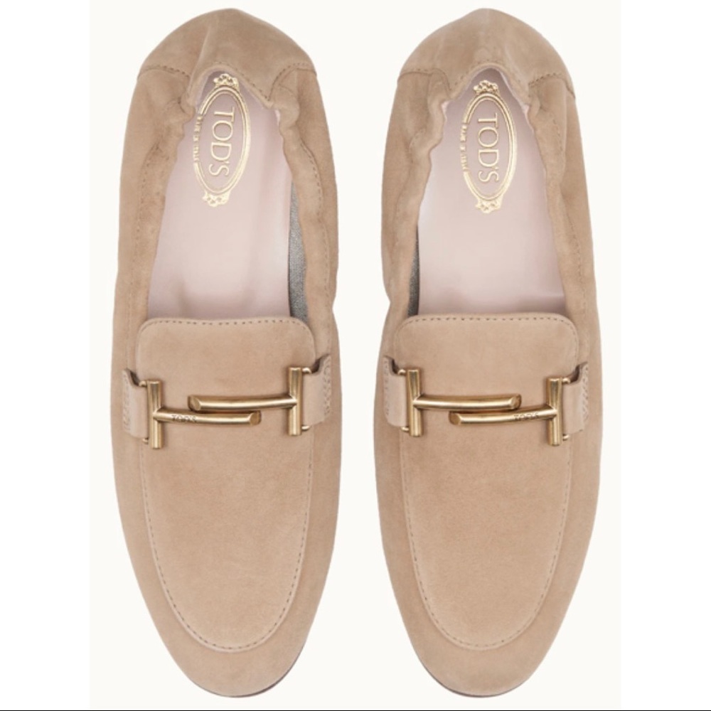 Tod’s Double T Suede Loafers